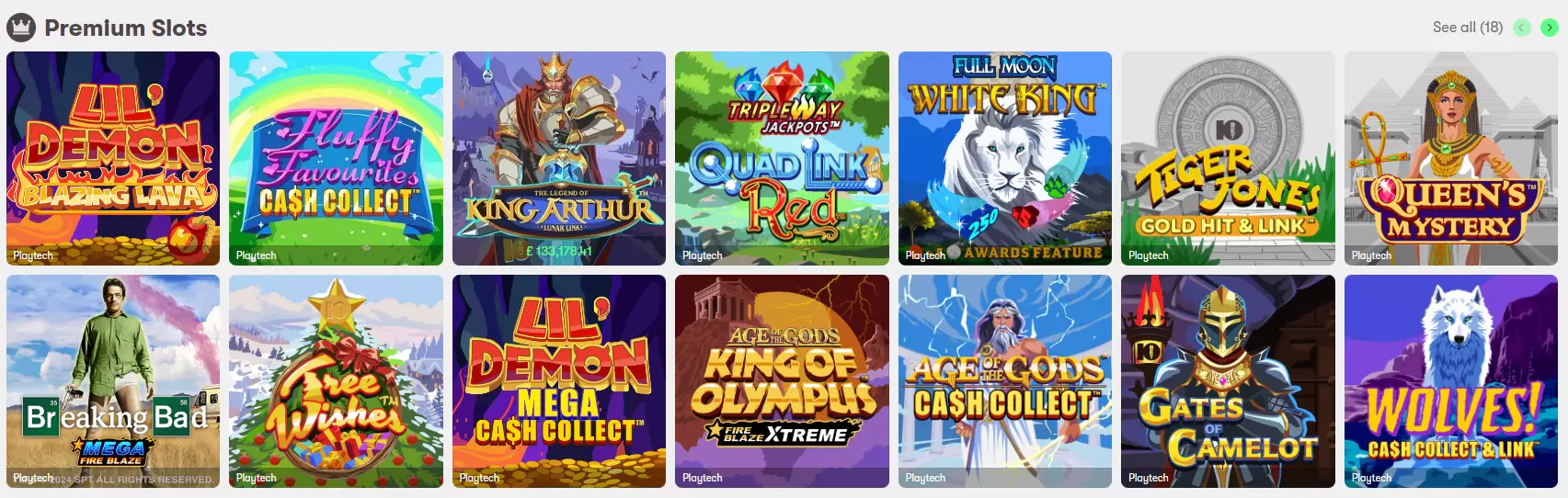 Premium Slots at 10bet