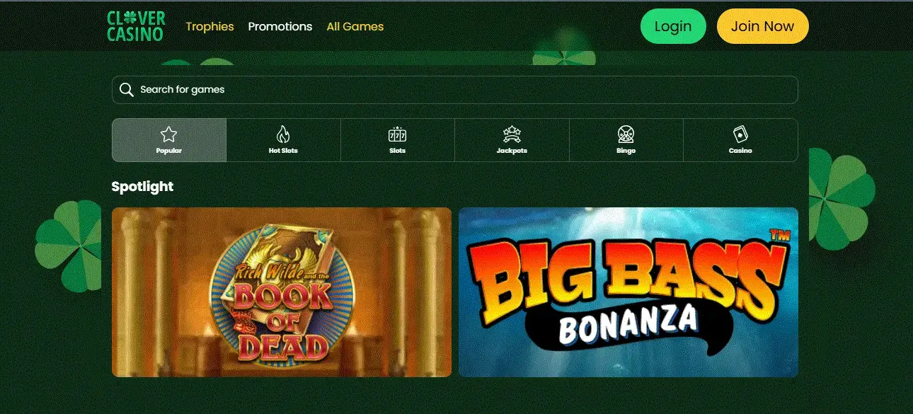 Clover Casino spotlight games