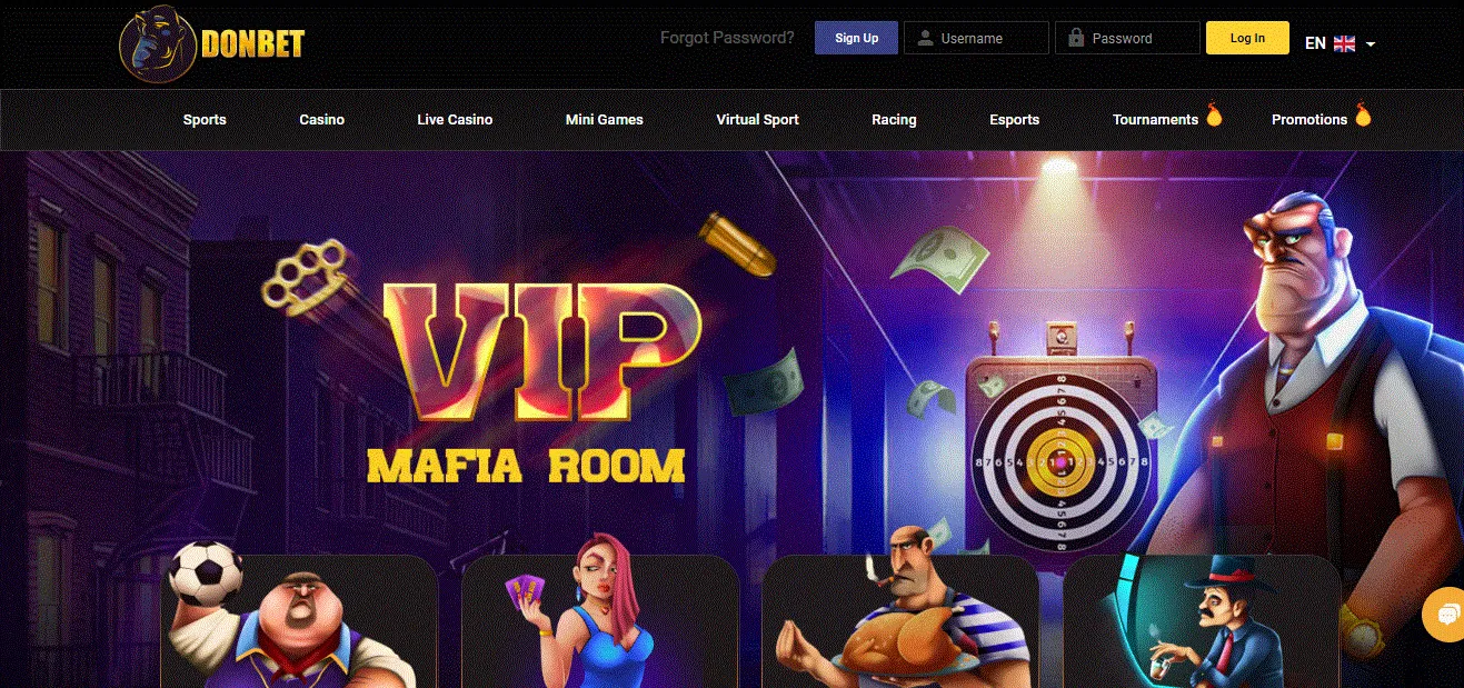 Mafia-themed VIP at Donbet Casino