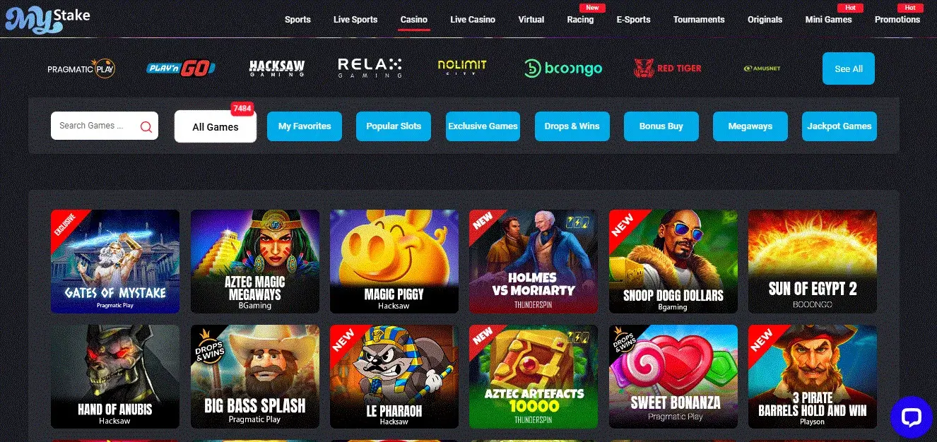 MyStake website interface