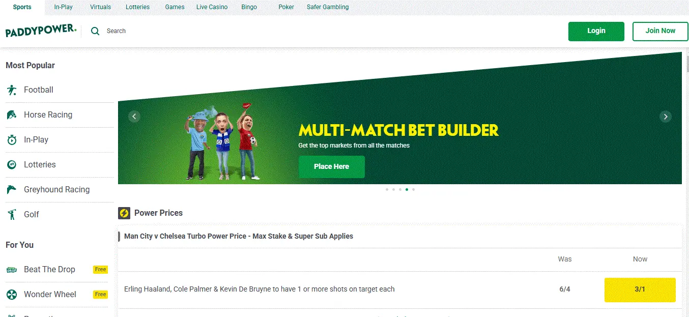 Paddy Power sportsbook