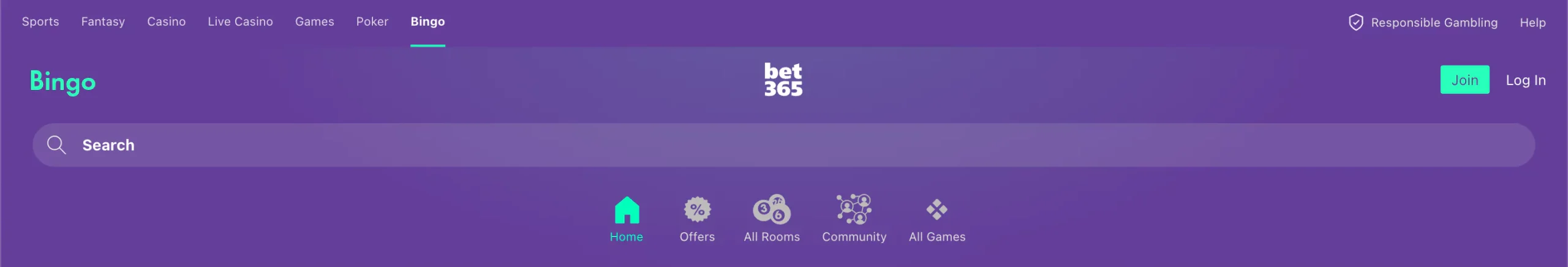 bet365 bingo website interface