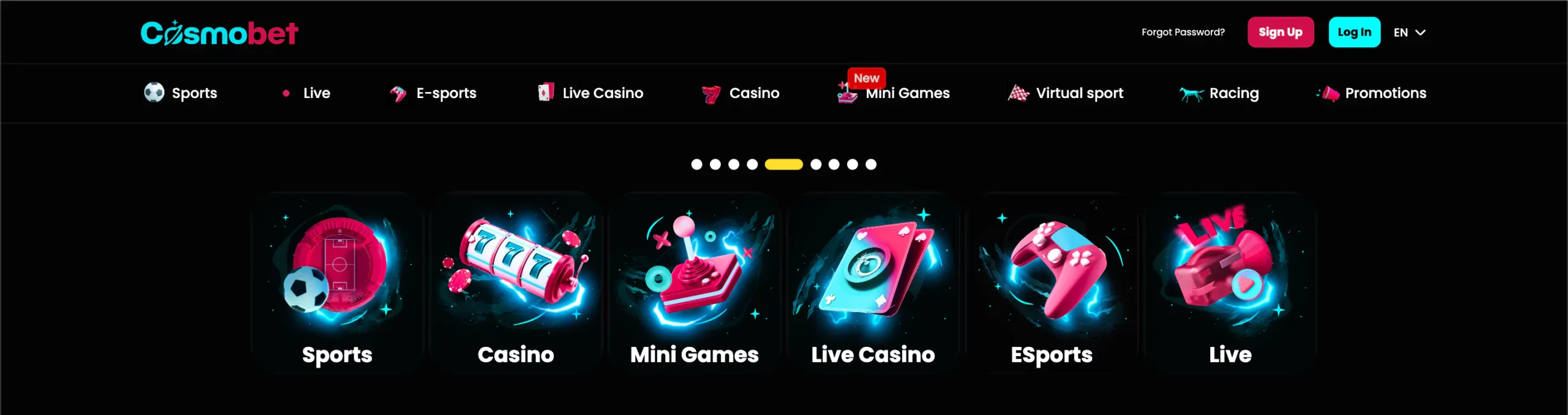 space theme of Cosmobet