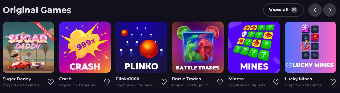 CryptoLeo original games