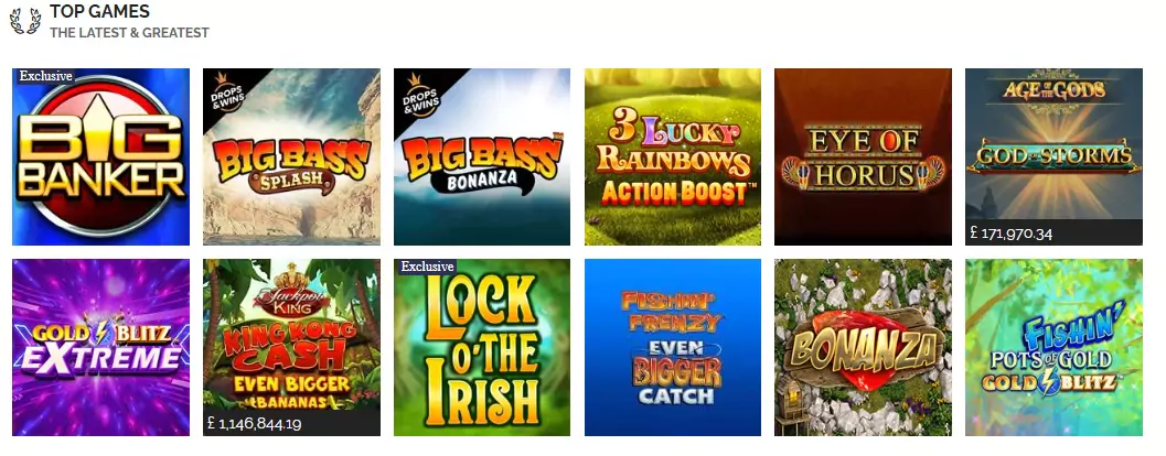 Gala Casino's top games