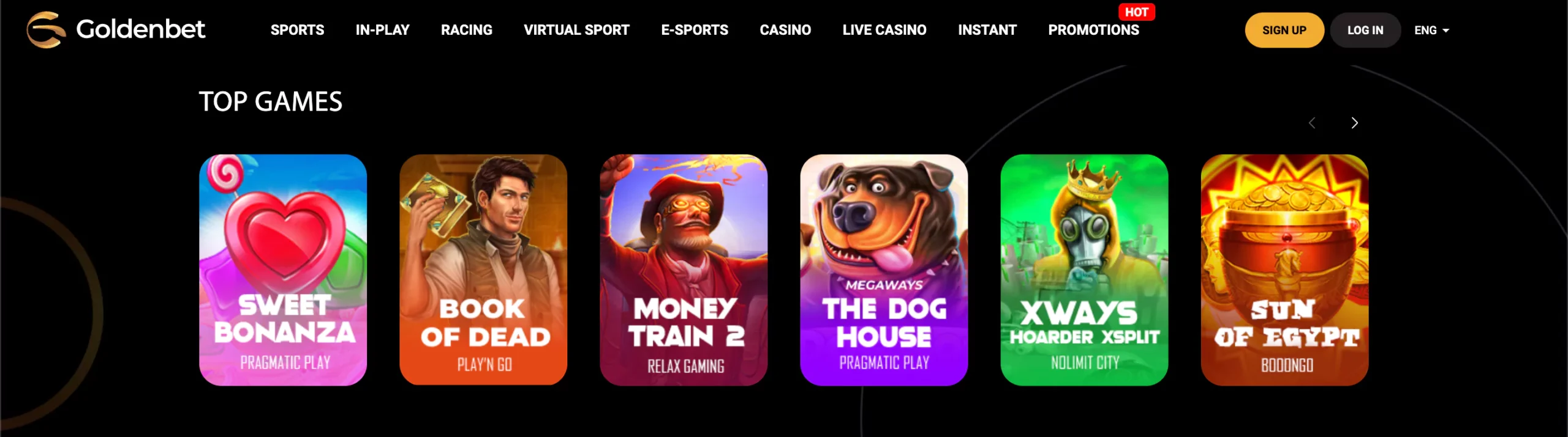 top game titles at Goldenbet Casino