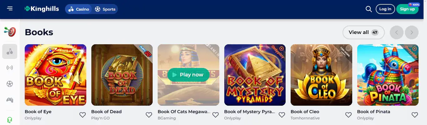 Kinghills Casino's Books collection