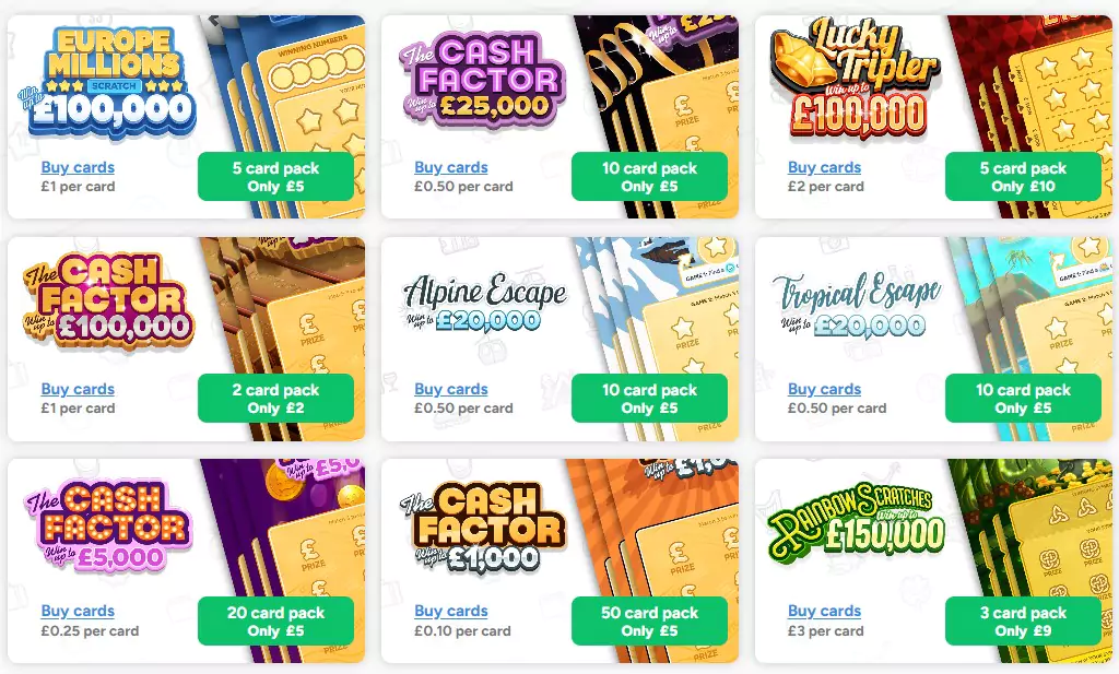 Lottomart scratchcards