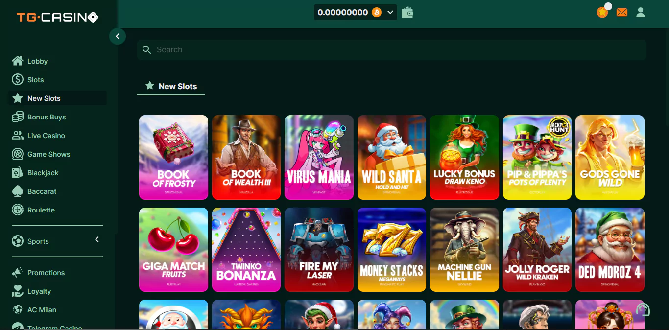 TG Casino new slots