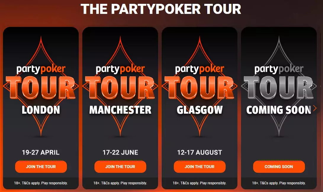 PartyPoker Tour features