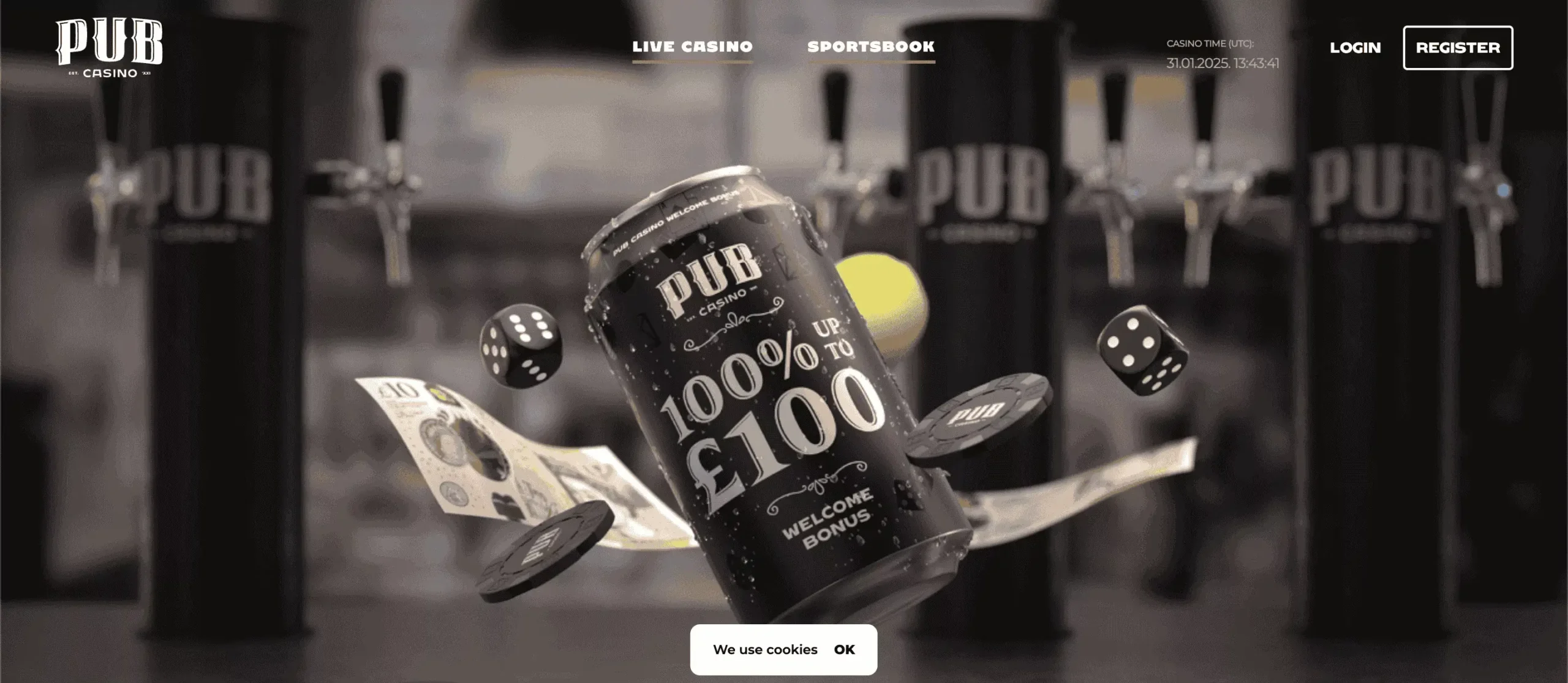 Pub Casino website design