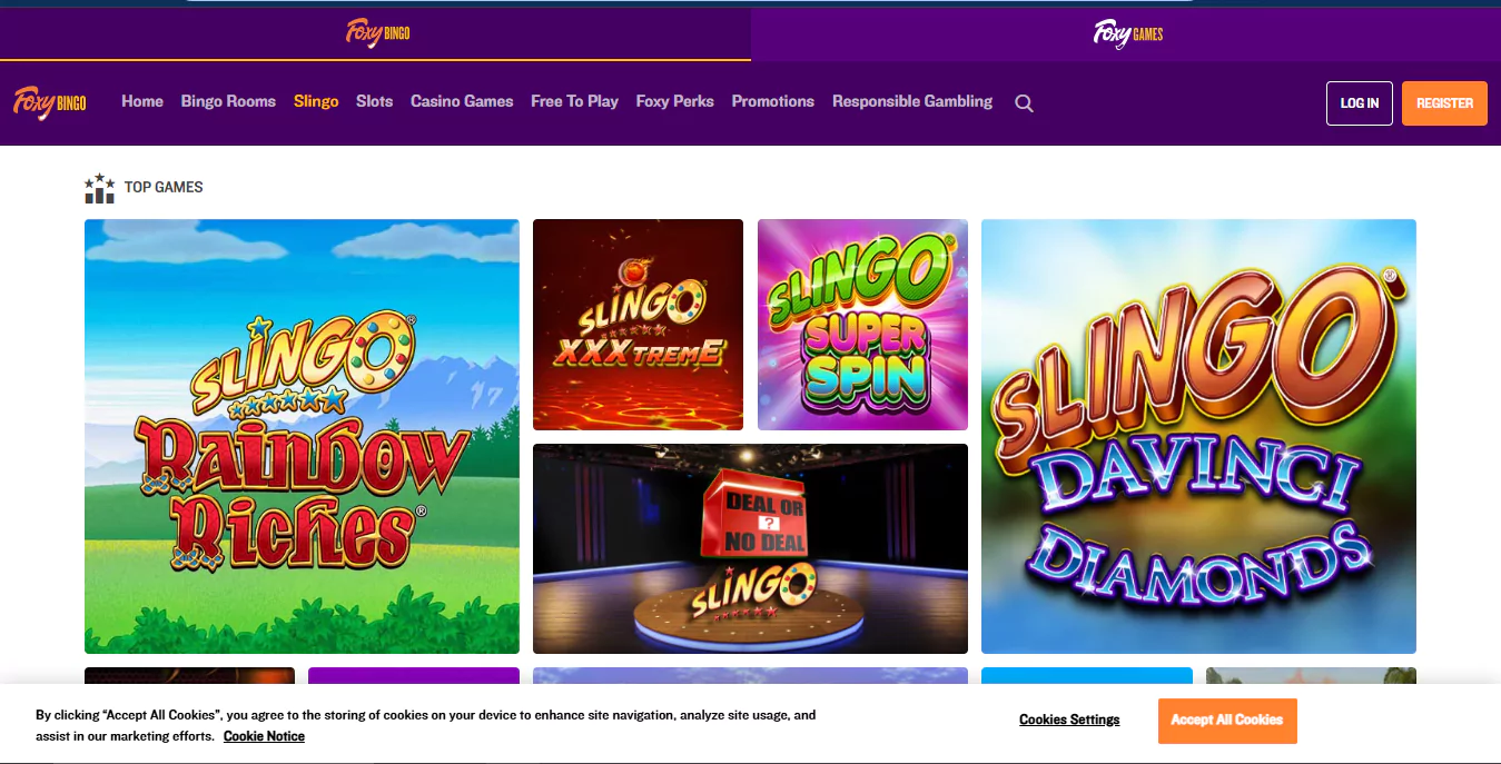 Foxy Bingo Slingo games