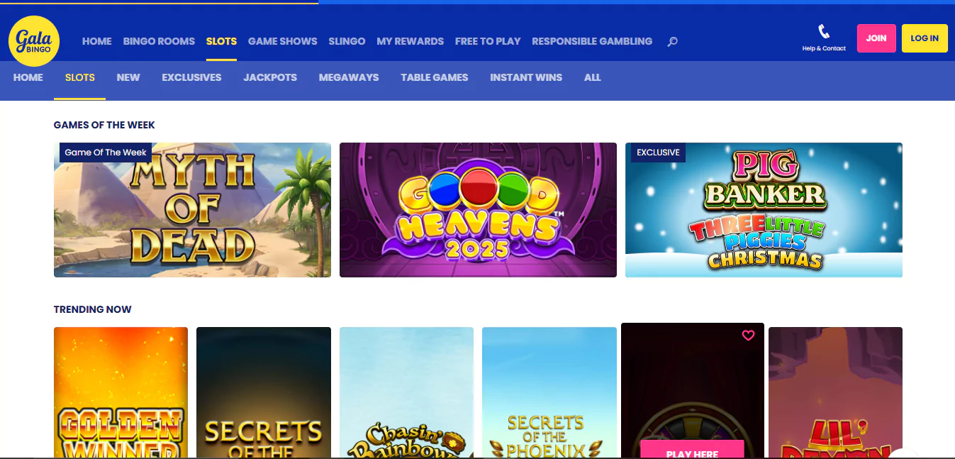 Gala Bingo slots