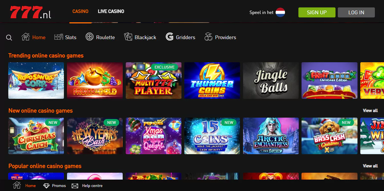 777 Casino trending games