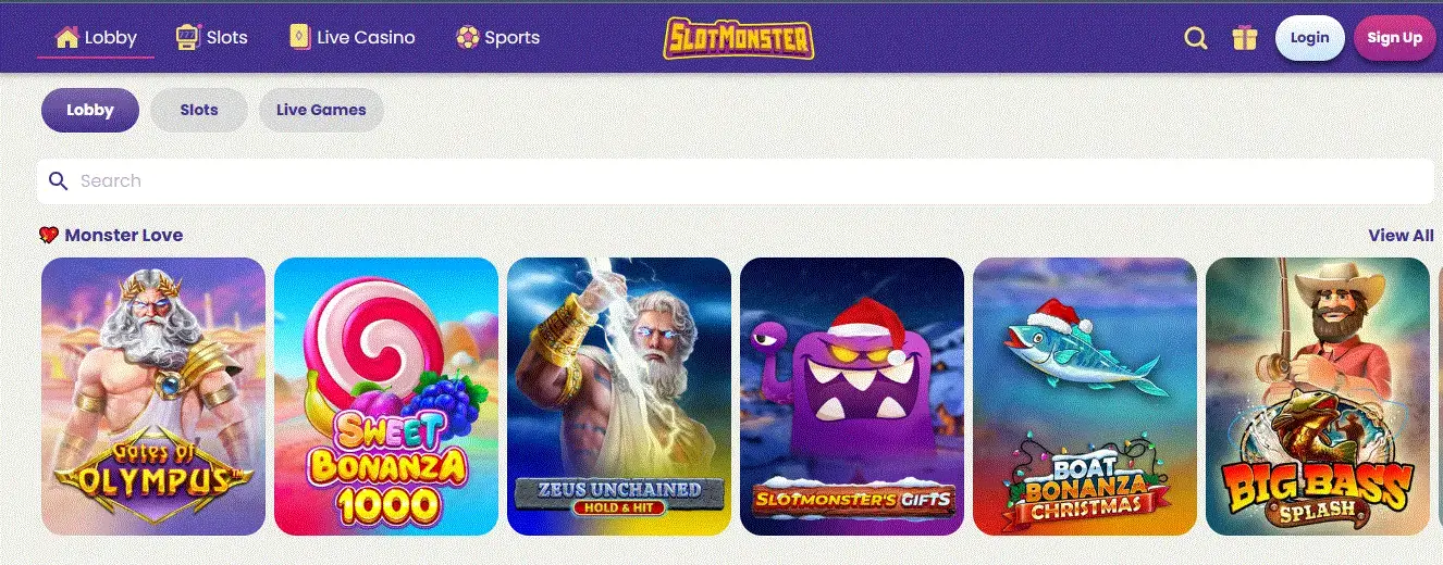 SlotMonster casino games