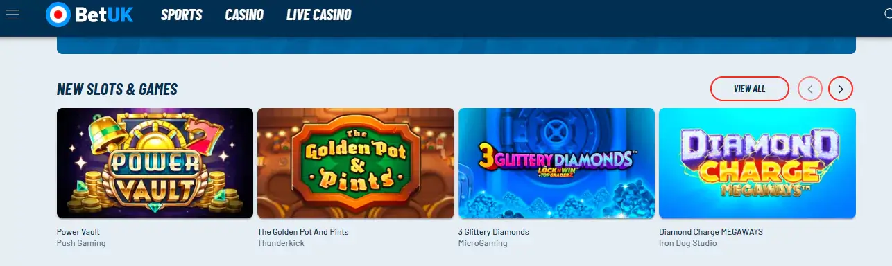 BetUK new slots