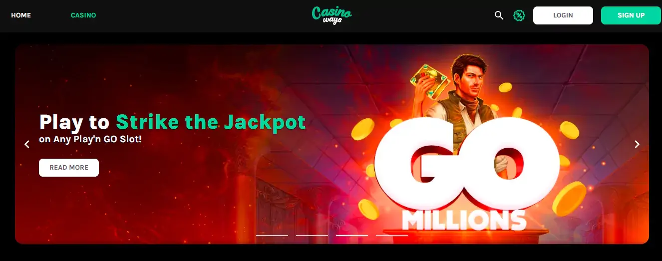 Casino Ways website interface